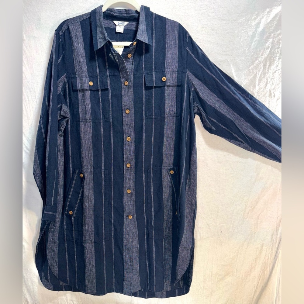 NWT Duluth Women’s Artisan Hemp Duster Shirt XL